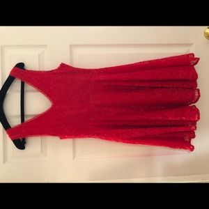 Express - Red Lace Skater Dress!